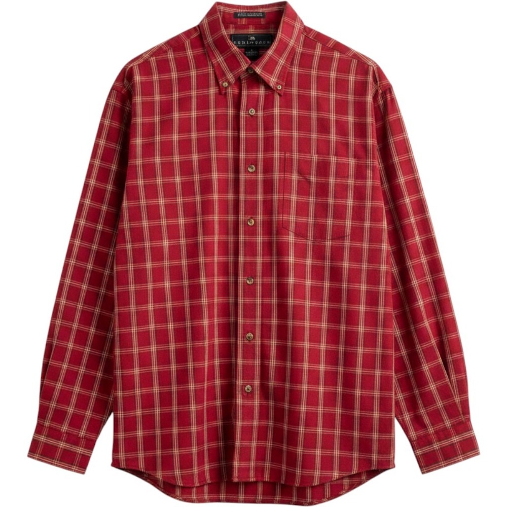 Consensus Sportswear Plaid‎ Button Down Shirt Red White XL